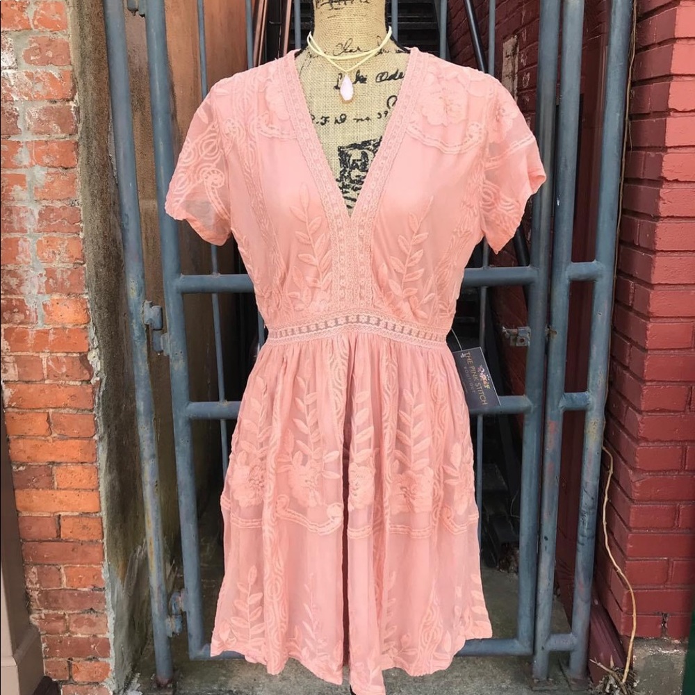 Beautiful mauve VNeck mini dress